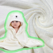 Twinkle Tots White Bear Hooded Bath Towel