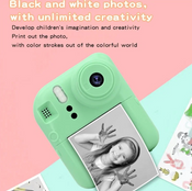 Instant Print Camera with Selfie Mode - Blue 