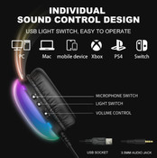 Onikuma X25 Neon Gaming Headset - Black 