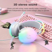 Onikuma X25 Neon Gaming Headset - White 