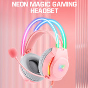 Onikuma X25 Neon Gaming Headset - Pink 