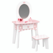 White & Pink Vanity Desk
