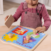 Melissa & Doug Ms.Rachel Wooden Peek-a-Boo Jumbo Peg Puzzle – 4 Pieces Melissa & Doug Ms.Rachel Wooden Peek-a-Boo Jumbo Peg Puzzle – 4 Pieces