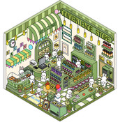 DIY 3D Sticker - Bunny's Convenient Store