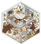 DIY 3D Sticker - Cat Loft House
