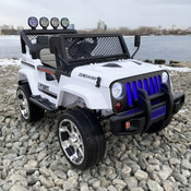 White Off-Road Electric Ride-On Jeep White Off-Road Electric Ride-On Jeep