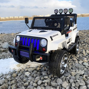 White Off-Road Electric Ride-On Jeep White Off-Road Electric Ride-On Jeep