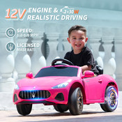 Pink Maserati 12V Rechargeable