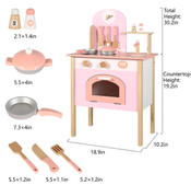 Wonder Co. Wooden Kids Kitchen Playset - Pink