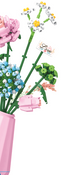 Flower Love Pink Vase Bouquet 309pcs