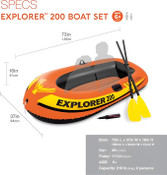 Intex Explorer 200 Boat Set