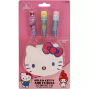 Hello Kitty & Friends Scented Lip Gloss 3 Pack with Cosmetic Bag