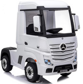 Dorsa 12V Mercedes-Benz Actros Ride-On Truck with Trailor - White
