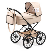 Bayer Xeo Classic Doll Pram Stroller - Beige Bayer Xeo Classic Doll Pram Stroller - Beige