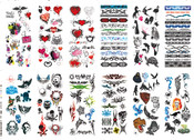 Temporary Tattoo Stickers 240pc 