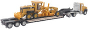 CAT Peterbilt Model 389 with Trail King Lowboy Trailer and Cat Load