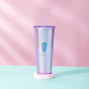 Purple Crystal Studded Tumbler 700ml 