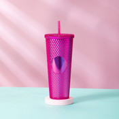 Pink Crystal Studded Tumbler 700ml 