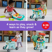 Fisher-Price Laugh & Learn 4-in-1 Snack Cart Walker