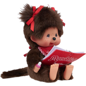 Monchhichi Girl Reading Plush