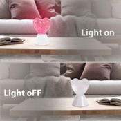 Colour Changing Glitter Heart 17cm 