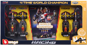 Bburago 1:43 F1 Red Bull Racing 4PK Max Verstappen Four Times World Champion Set
