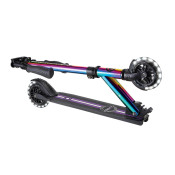 Globber Flow Element Foldable Scooter with Lights - Neochrome with Black Deck
