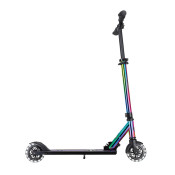 Globber Flow Element Foldable Scooter with Lights - Neochrome with Black Deck