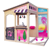 Kidkraft Barbie Seaside Wooden Outdoor Playhouse