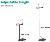 Adjustable Portable Basketball Stand Hoop