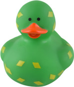 Green Diamond Pattern Rubber Duck