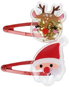 Santa's Festive Hair Clips