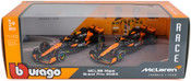 Bburago 1:43 2024 McLaren MCL38 Team 2-Pack Diecast Model Cars (Black/Orange)