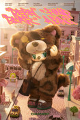 Pop Cuppo Rebel Bear Movable Street - Bag Series 