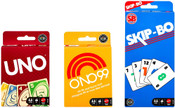 Vintage Set with 3 Card Games - UNO, O'No 99 & Ski-Bo