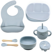 Nibble & Sip 7-piece Feeding Set - Blue