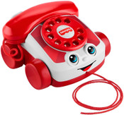 Fisher-Price Red Chatter Telephone Baby & Toddler Pull Toy, Mattel 80th Anniversary Edition