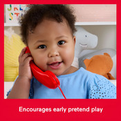 Fisher-Price Red Chatter Telephone Baby & Toddler Pull Toy, Mattel 80th Anniversary Edition