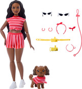 Barbie Twinning Looks Stripes Doll & Dog