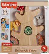Fisher-Price Wooden Balance Tree Preschool Stacking Activity Toy