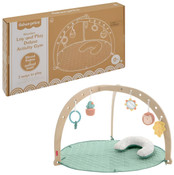 Fisher-Price Wood Baby Playmat Lay & Play Deluxe Activity Gym with Wooden Frame & Tummy Time Sensory Toys