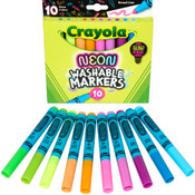 Crayola Washable Markers Broadline - 10 Neon