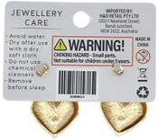 Lola Luxe - Gold Heart Drop Earrings