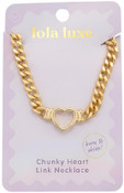 Lola Luxe - Chunky Heart Link Necklace