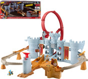 Hot Wheels Toy Car Track Set Mario Kart Bowser’s Castle Playset 1:64 Scale