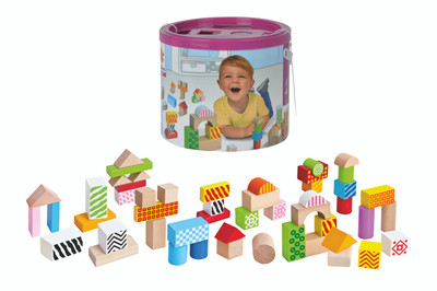 Eichhorn Color 50Pc, Wooden Blocks