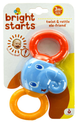 Bright Starts Twist & Rattle Ele-Friend Toy