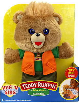 Teddy Ruxpin Hug n Sing Plush with Sound - Adventure Style Teddy