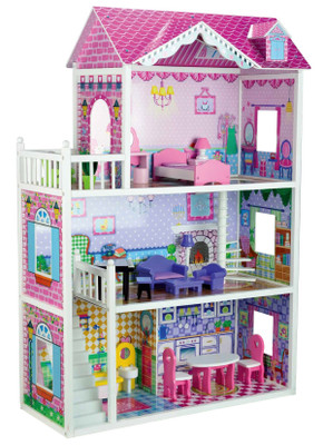 Famille Dollhouse with 18pc Furniture