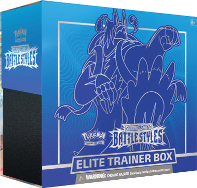 Pokemon TCG Sword And Shield-Battle Styles Trainer Box - Blue - Box Shot Pokemon TCG Sword And Shield-Battle Styles Trainer Box - Blue - Box Shot